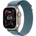 Умные часы Apple Watch Ultra 3 49 мм Natural Titanium Alpine Loop Голубой