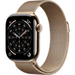 Умные часы Apple Watch Series 11 42 мм Titanium Milanese Loop Золотой