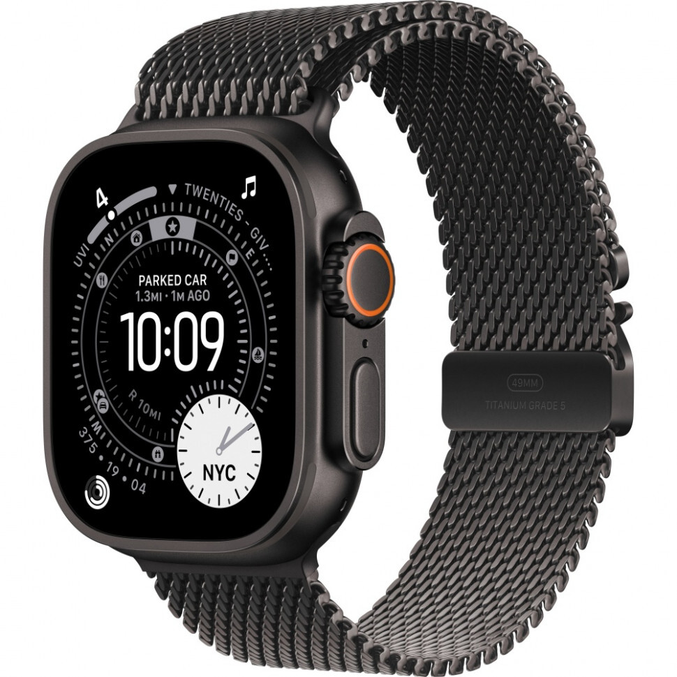 Умные часы Apple Watch Ultra 3 49 мм Black Titanium Milanese Loop Черный