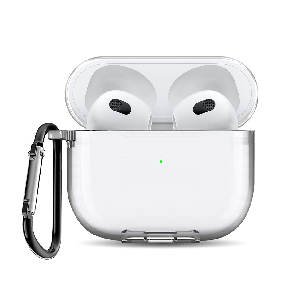 Чехол силиконовый Gurdini Silicone Case с карабином для AirPods Pro 2 Прозрачный Чехол силиконовый Gurdini Silicone Case с карабином для AirPods Pro 2 Прозрачный