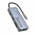Мультипорт Hoco HB52 Type-C to 2xUSB 3.0 HDMI MicroSD SD RJ45 Type-C