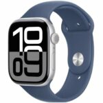 Умные часы Apple Watch Series 10 46 мм Aluminum Sport Серебристый / Синий