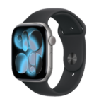 Умные часы Apple Watch Series 11 46 мм Aluminum Серый Космос Sport Band Черный